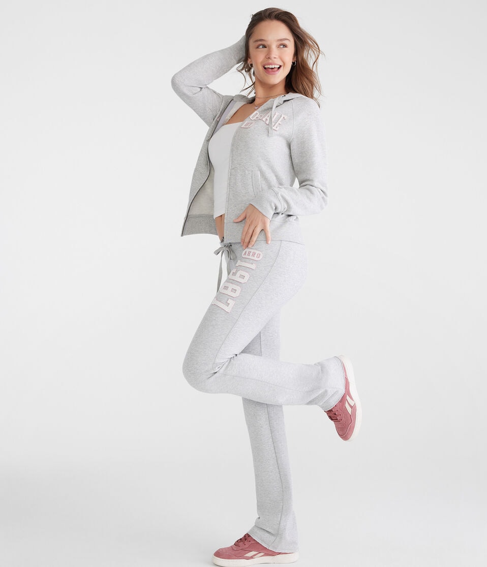Aéropostale Aero 1987 Fit & Flare Sweatpants Light Heather Grey