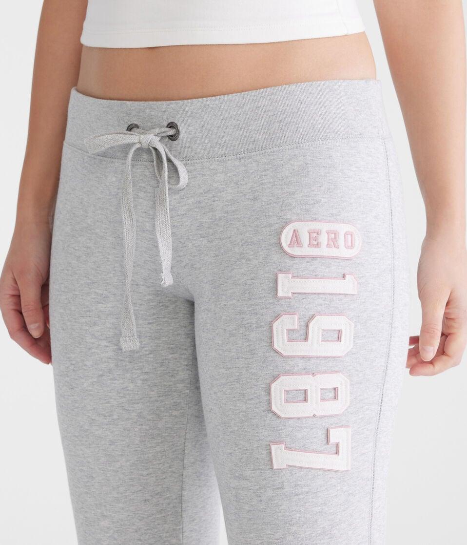 Aéropostale Aero 1987 Fit & Flare Sweatpants Light Heather Grey