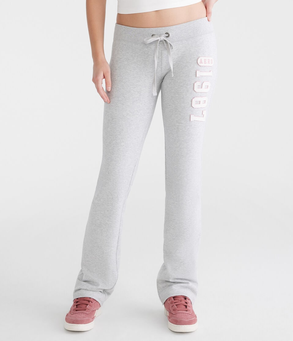 aéropostale Aero 1987 Fit & Flare Sweatpants light heather grey
