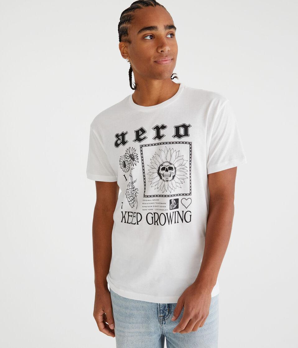 aéropostale Aero 1987 Keep Growing Graphic Tee bleach