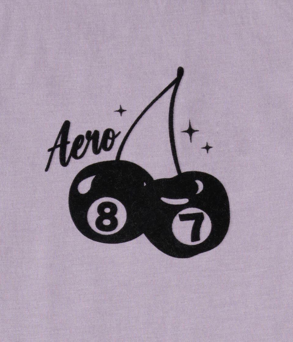 Aéropostale Aero 87 Cherries Flocked Graphic Tee Red Plum