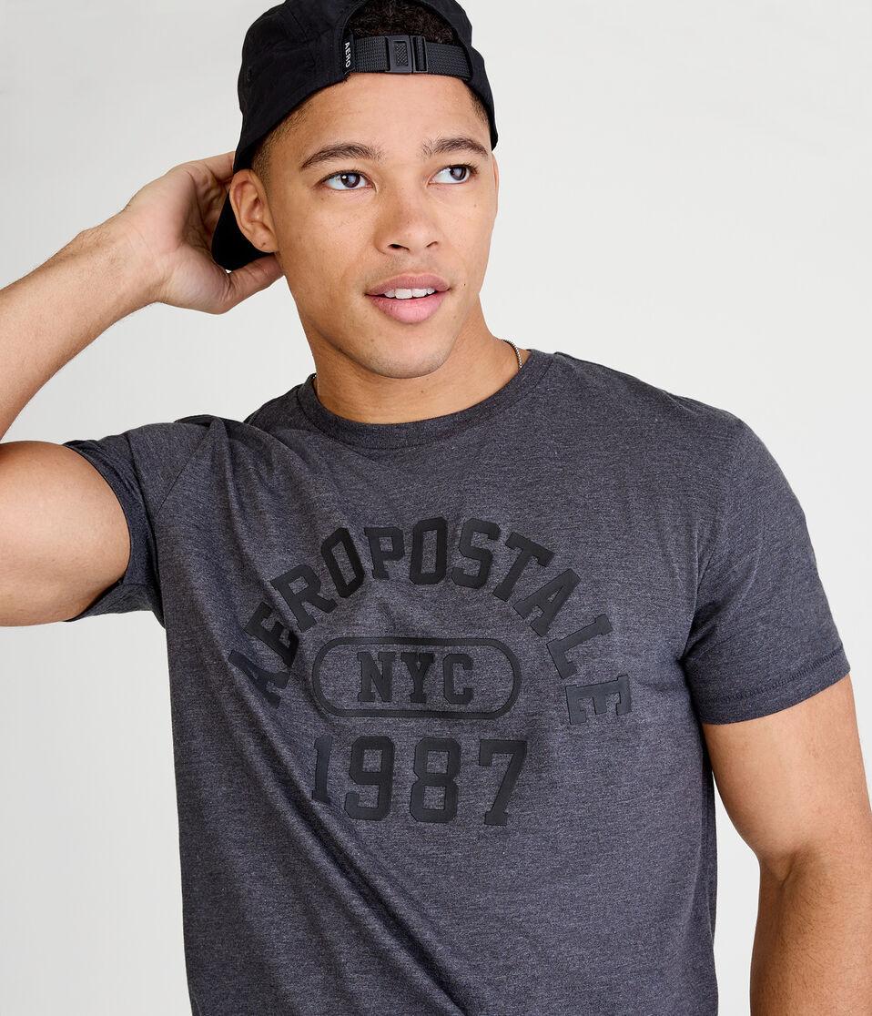 aéropostale Aero Arch 1987 Graphic Tee charcoal heather grey