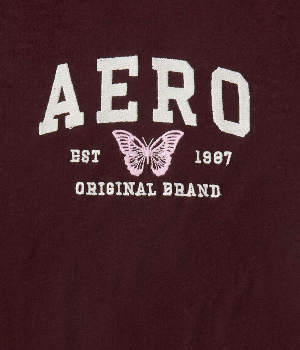Aéropostale Aero Arch Butterfly Graphic Tee Bloomsberry