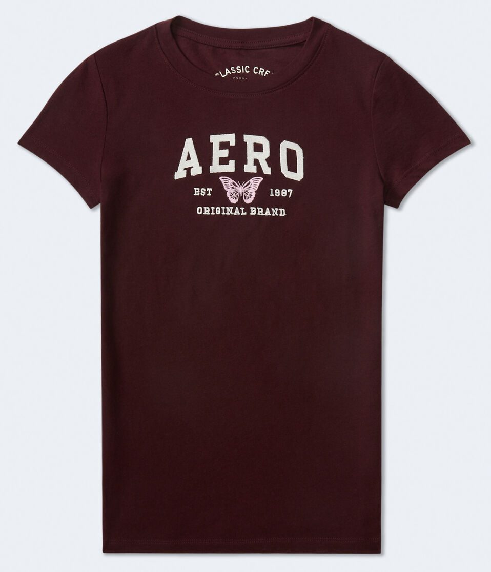 aéropostale Aero Arch Butterfly Graphic Tee bloomsberry