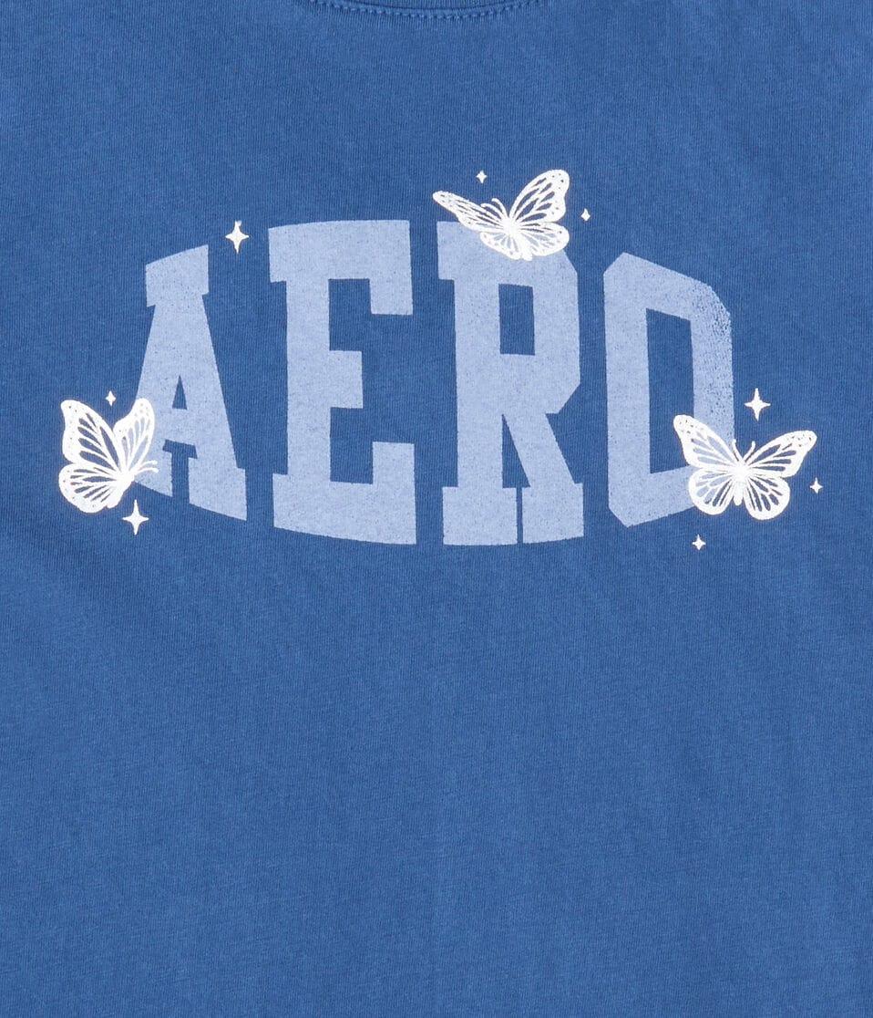 Aéropostale Aero Butterflies Foil Graphic Tee Indigo Ink