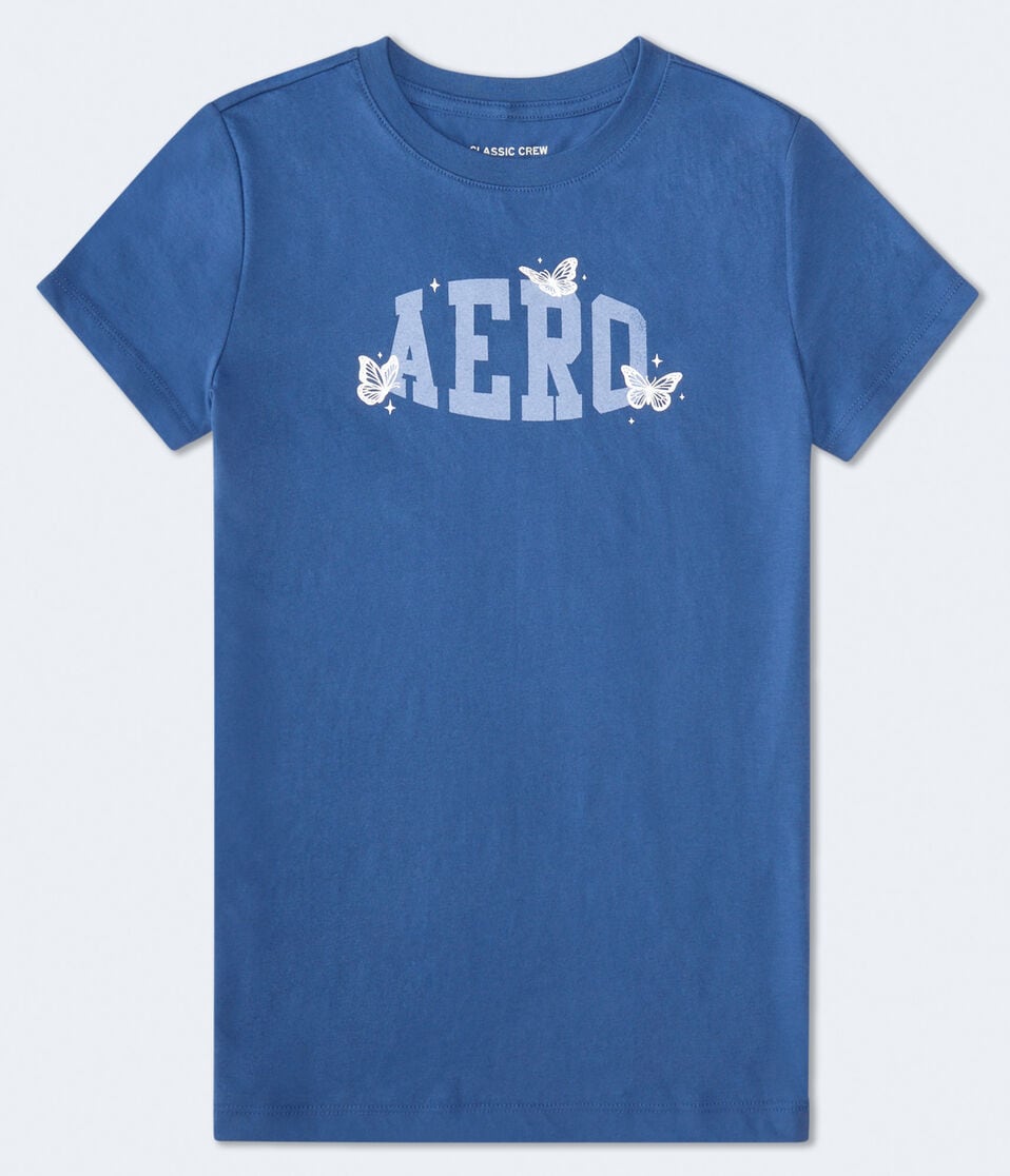 aéropostale Aero Butterflies Foil Graphic Tee indigo ink