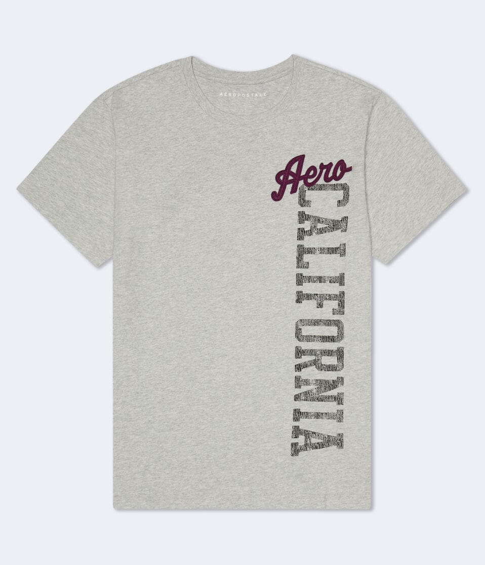 aéropostale Aero California Appliqué Graphic Tee light heather grey