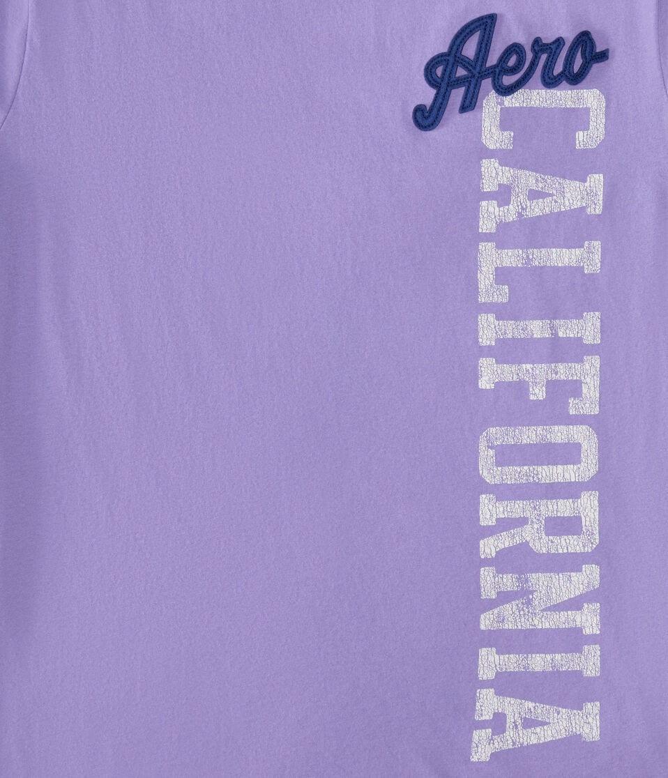 Aéropostale Aero California Appliqué Graphic Tee Washed Raspberry