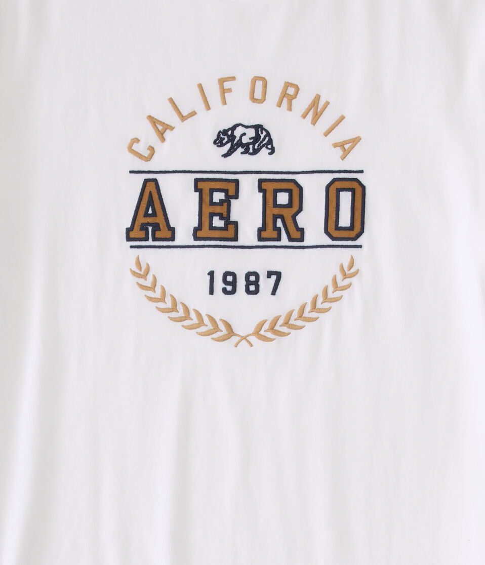 Aéropostale Aero California Bear Appliqué Graphic Tee Bleach