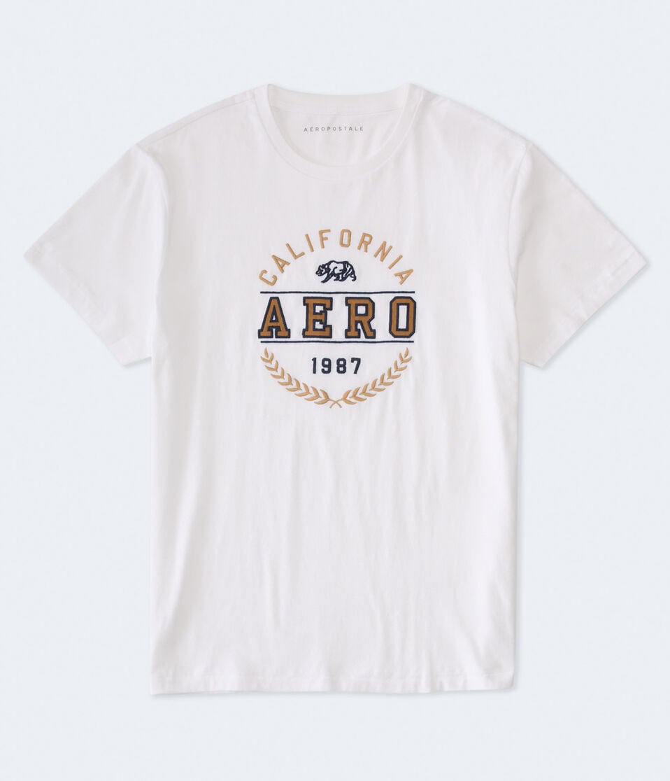 aéropostale Aero California Bear Appliqué Graphic Tee bleach