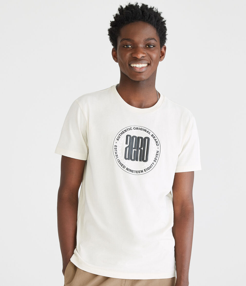 Aéropostale Aero Circle Logo Graphic Tee Turtledove