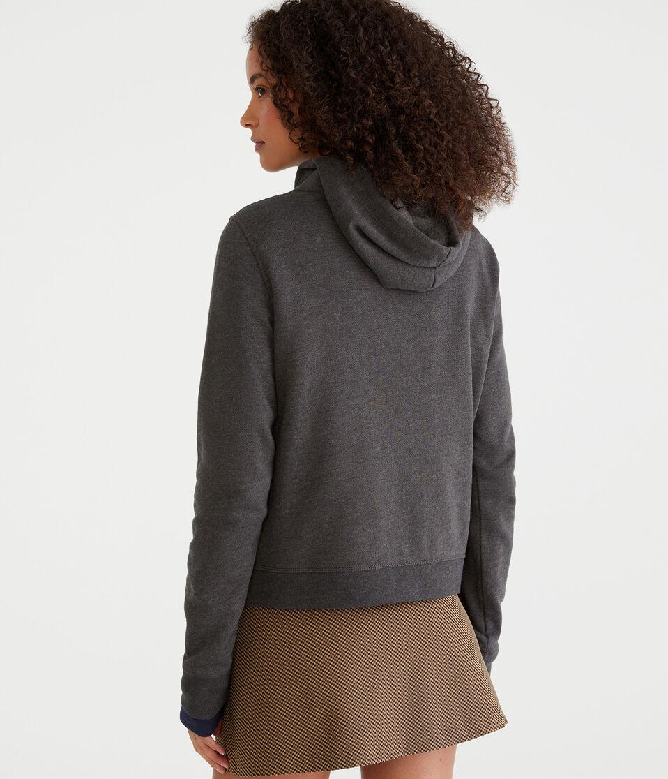 Aéropostale Aero East Coast Pullover Hoodie Charcoal Heather Grey