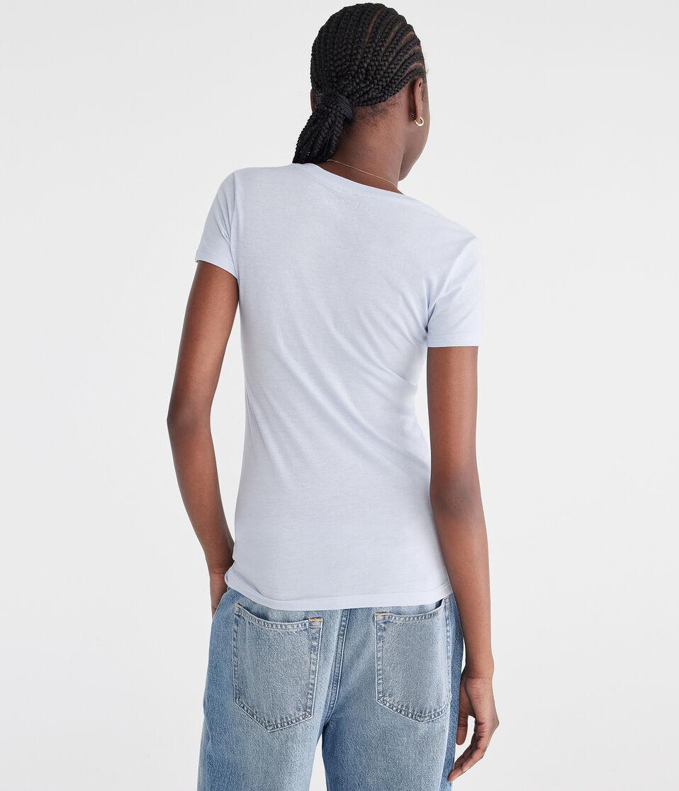 Aéropostale Aero Eighty Seven Foil Appliqué Graphic Tee Spirit Blue