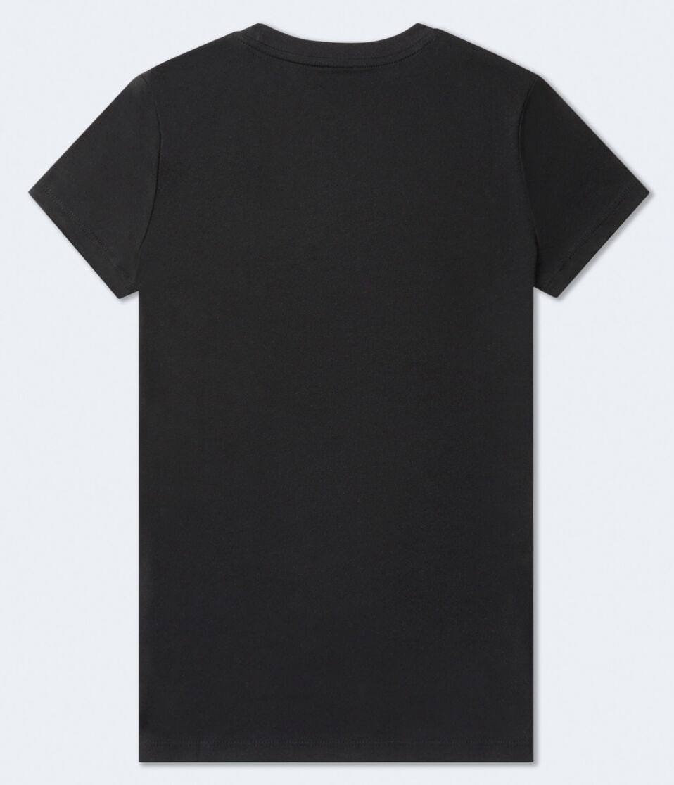 Aéropostale Aero Floral Logo Appliqué Graphic Tee Black Fox
