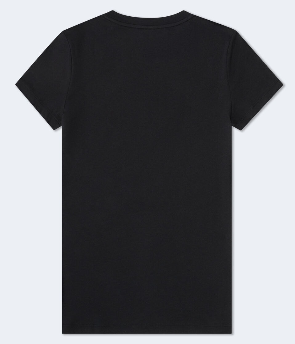 Aéropostale Aero Heart Rhinestone Appliqué Graphic Tee Black Fox