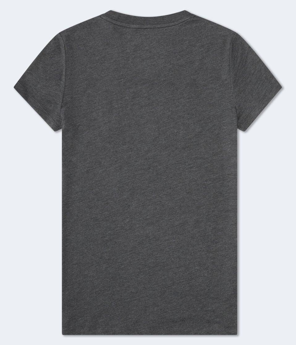 Aéropostale Aero New York Appliqué Graphic Tee Charcoal Heather Grey