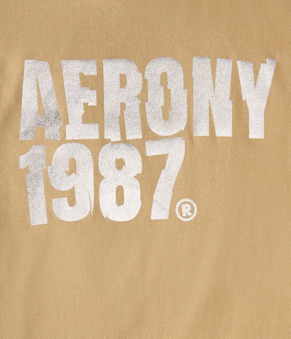 Aéropostale Aero NY 1987 Foil Graphic Tee Canvas Tote