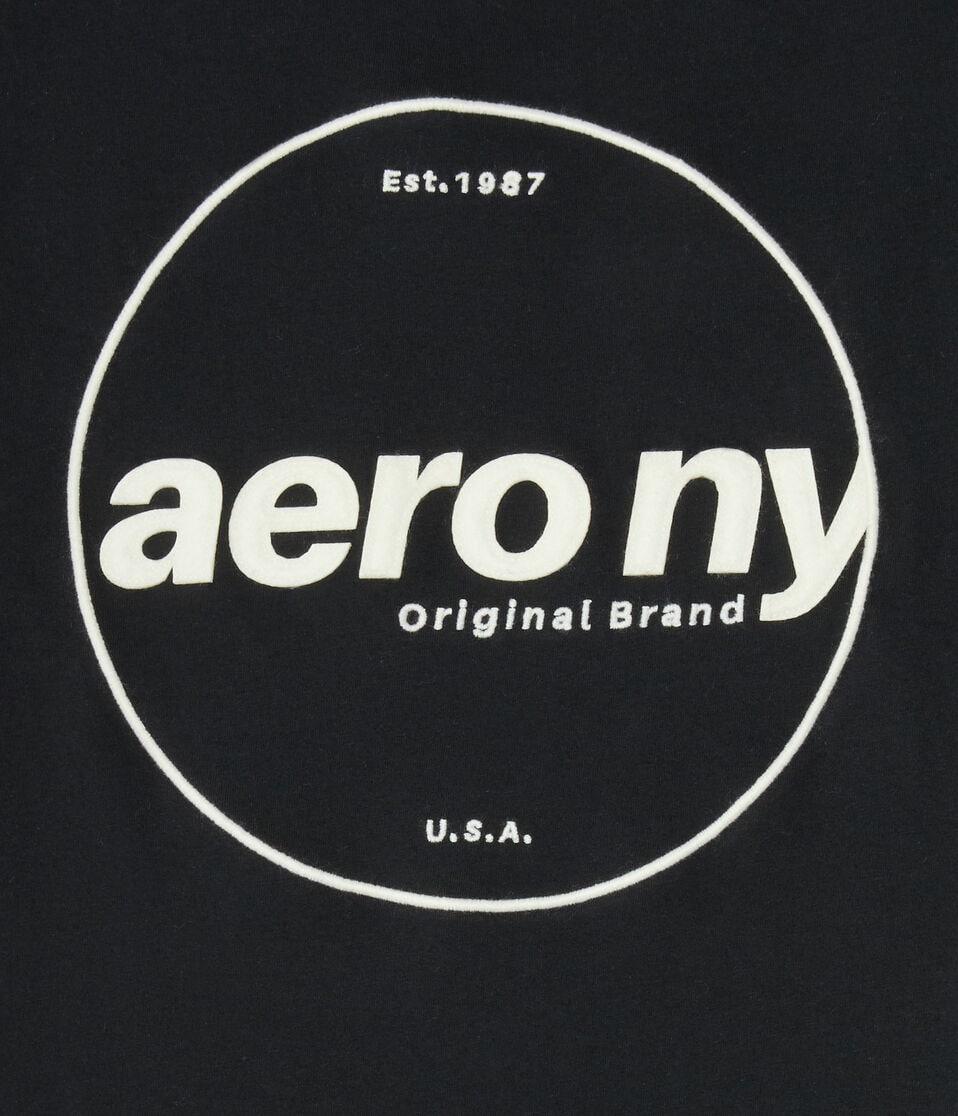 Aéropostale Aero NY Circle Appliqué Graphic Tee Black Fox