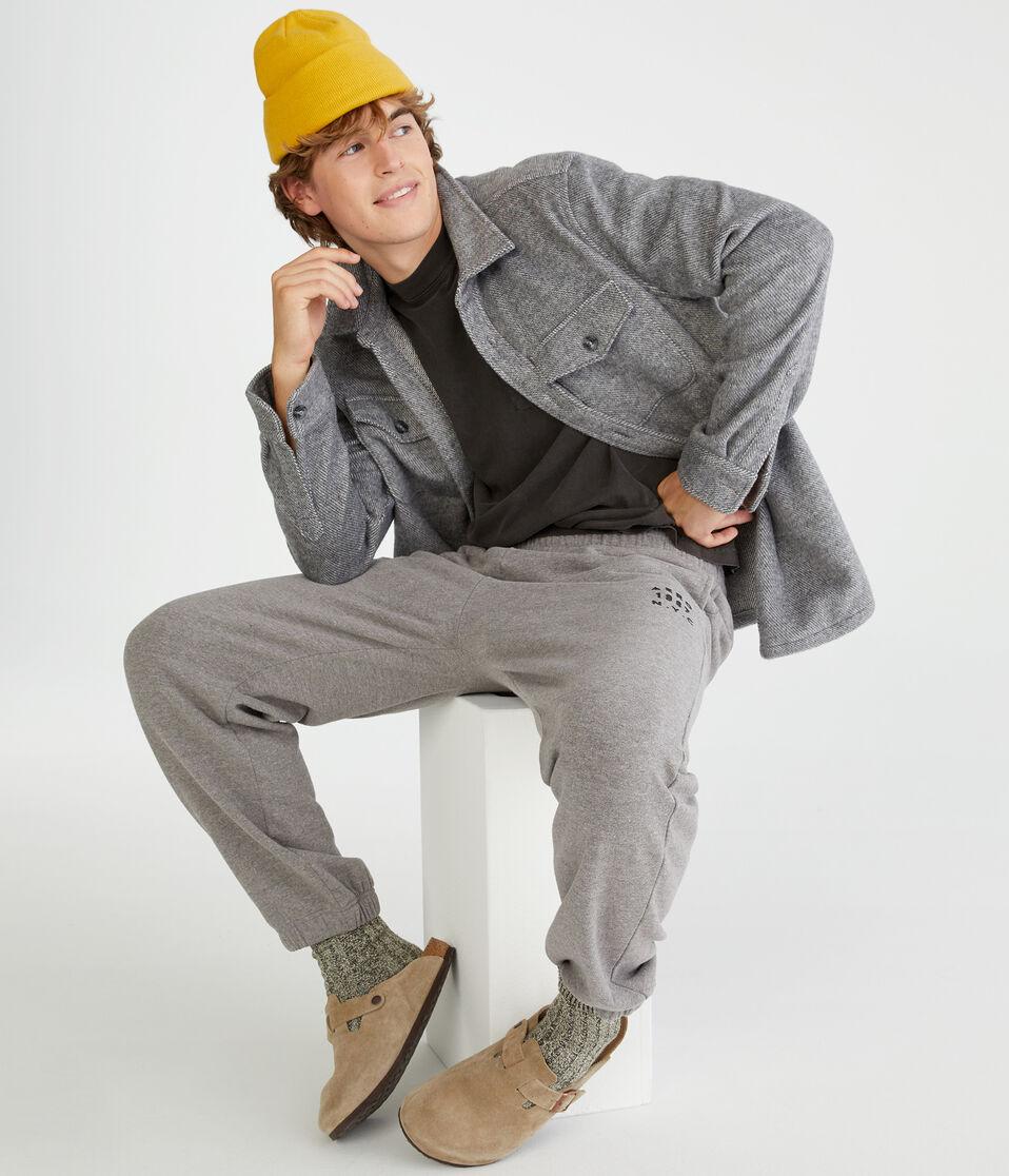 Aéropostale Aero NYC Jogger Sweatpants Med Hthr Grey