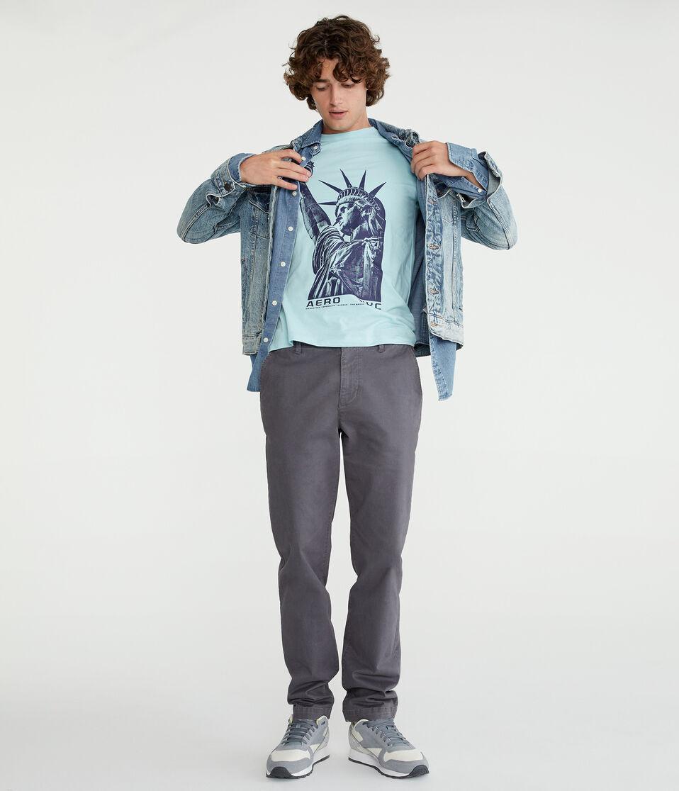 Aéropostale Aero NYC Statue Of Liberty Graphic Tee Lunar Blue