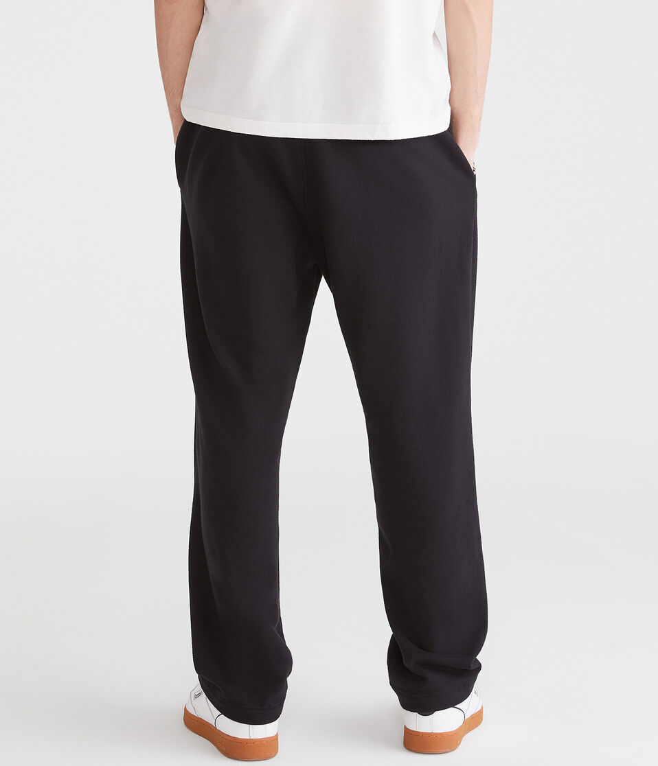 Aéropostale Aero NYC Straight Leg Sweatpants Black Fox