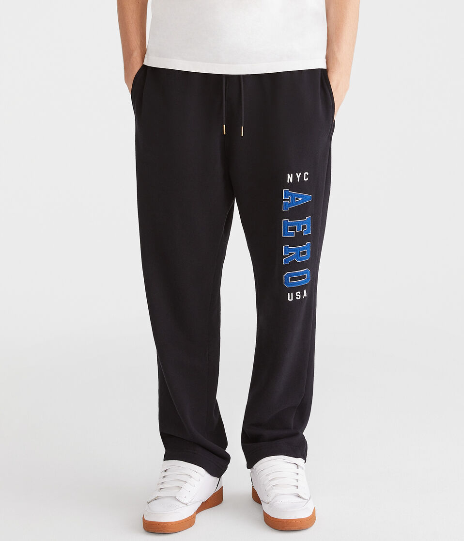 aéropostale Aero NYC Straight Leg Sweatpants black fox