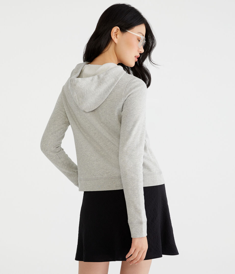 Aéropostale Aero Original Brand Pullover Hoodie Light Heather Grey
