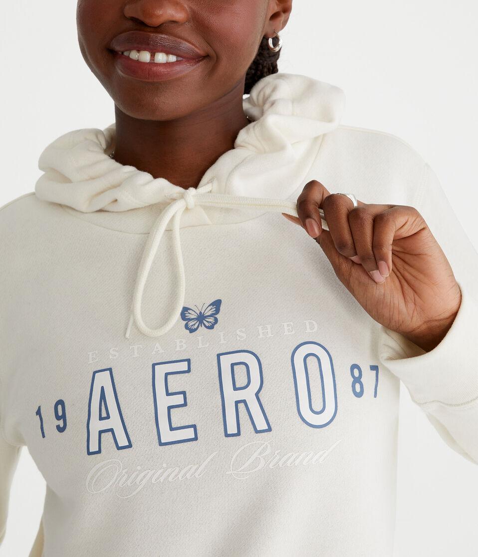 Aéropostale Aero Original Brand Pullover Hoodie Nude