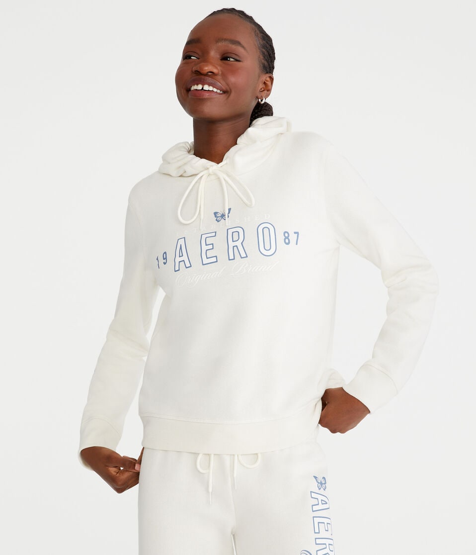 aéropostale Aero Original Brand Pullover Hoodie nude