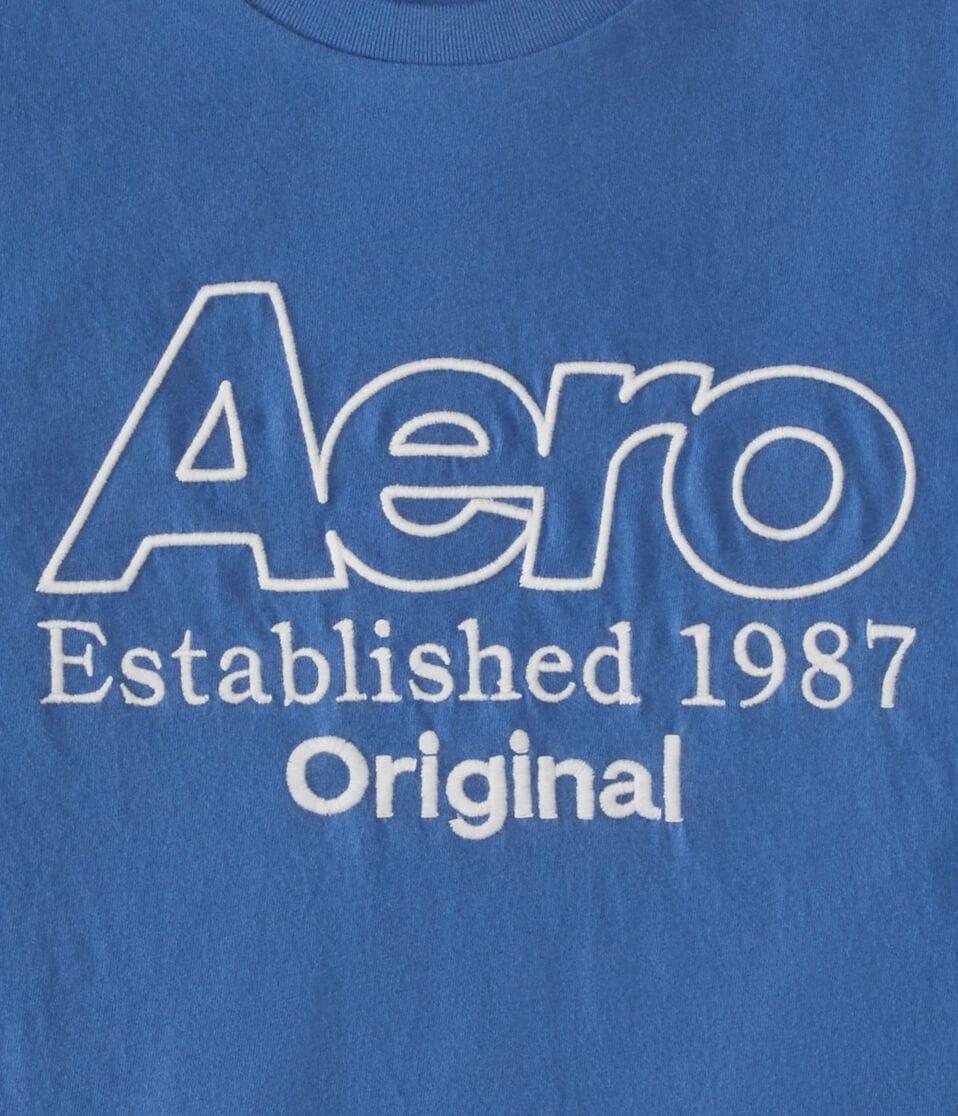 Aéropostale Aero Original Logo Graphic Tee Electro Blue