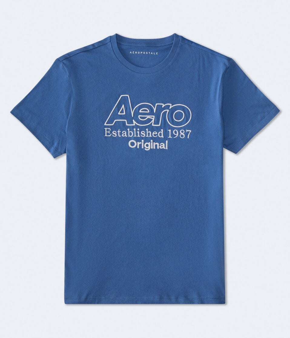 aéropostale Aero Original Logo Graphic Tee electro blue