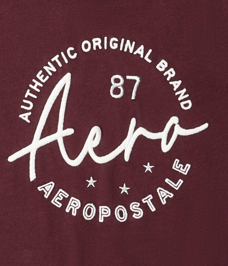 Aéropostale Aero Script Circle Graphic Tee Bloomsberry