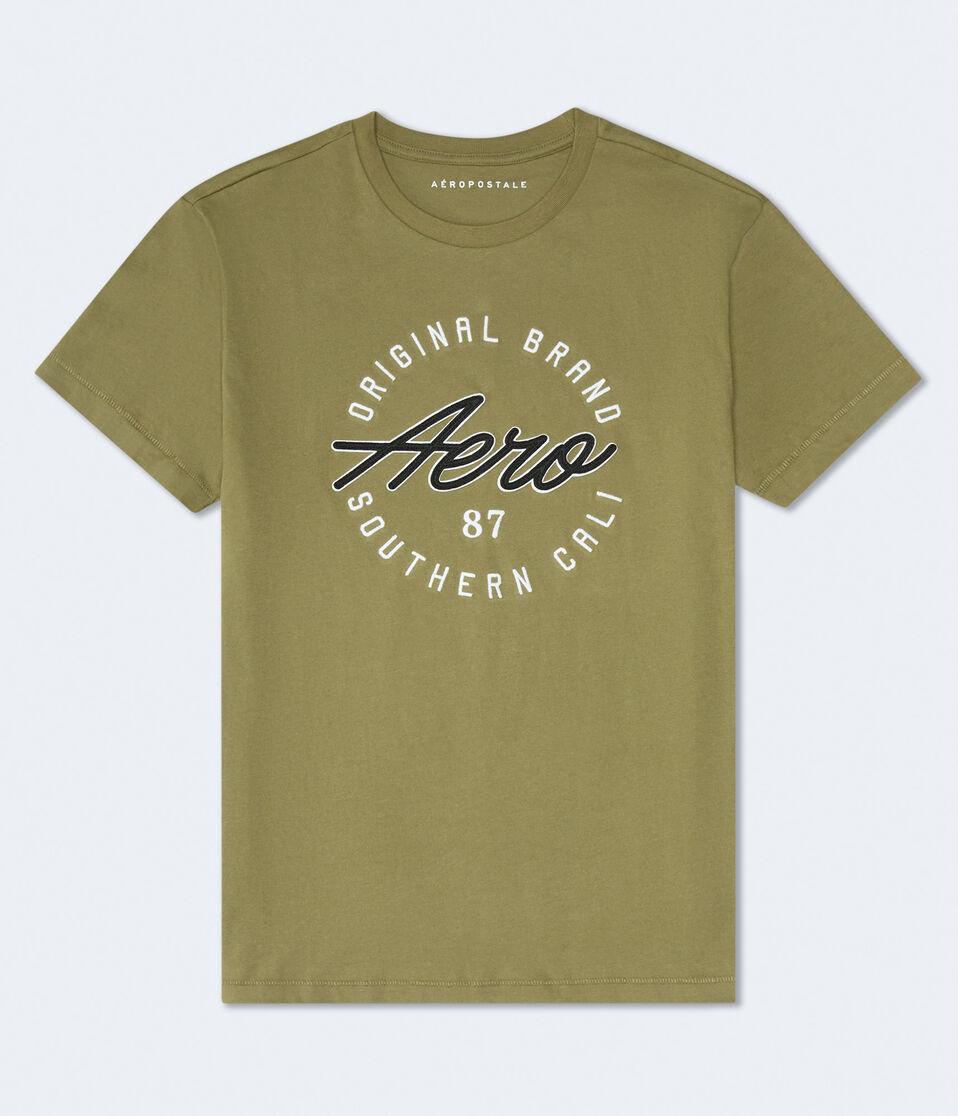 aéropostale Aero Script Circle Graphic Tee winter moss