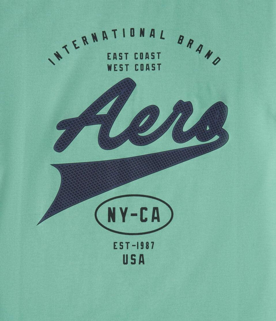 Aéropostale Aero Script Logo Graphic Tee Hedge Green