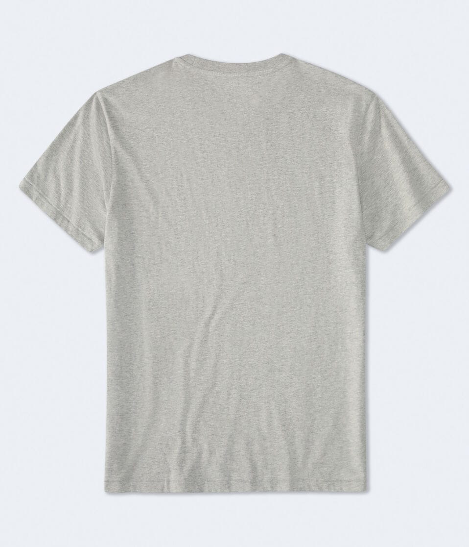 Aéropostale Aero Split Appliqué Graphic Tee Light Heather Grey