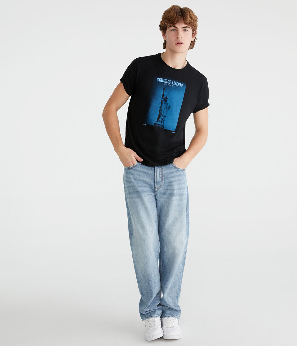 Aéropostale Aero Statue Of Liberty Graphic Tee Black Fox