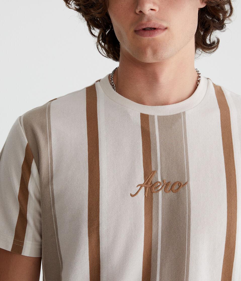 Aéropostale Aero Vertical Stripe Graphic Tee Bungalow
