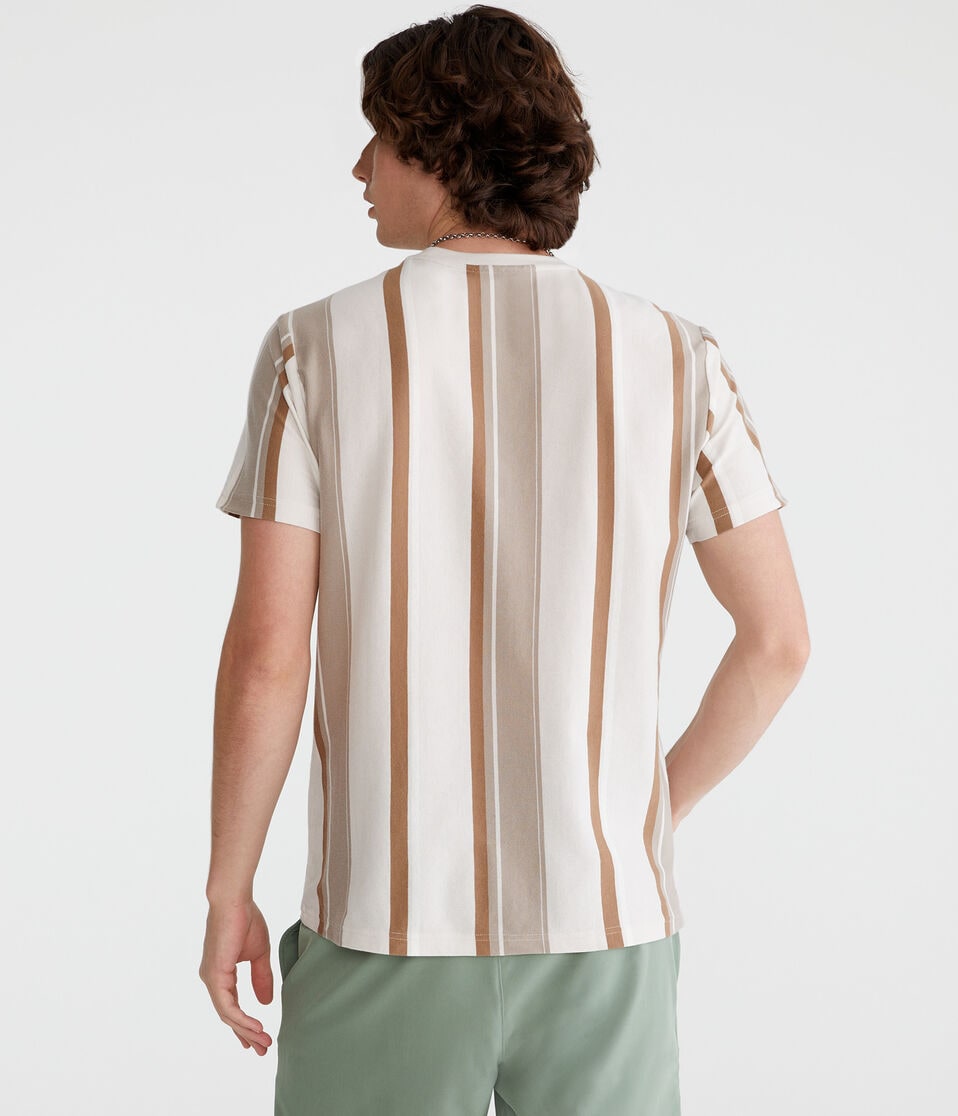 Aéropostale Aero Vertical Stripe Graphic Tee Bungalow
