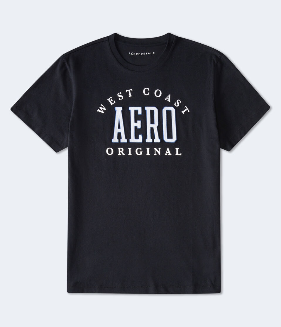 aéropostale Aero West Coast Foil Graphic Tee black fox