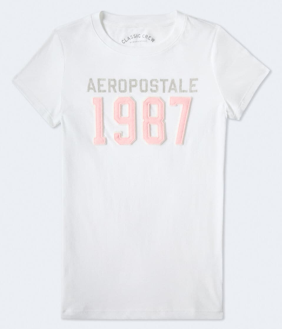 aéropostale Aeropostale 1987 Appliqué Graphic Tee bleach