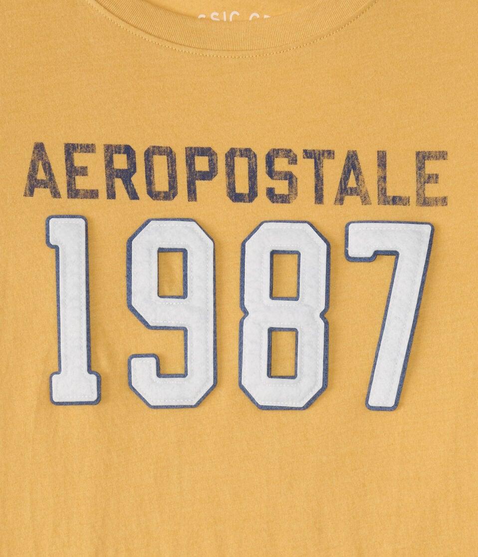 Aéropostale Aeropostale 1987 Appliqué Graphic Tee Dark Yellow