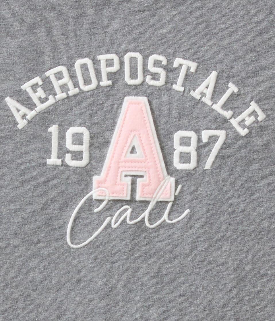 Aéropostale Aeropostale 1987 Cali Appliqué Graphic Tee Med Hthr Grey