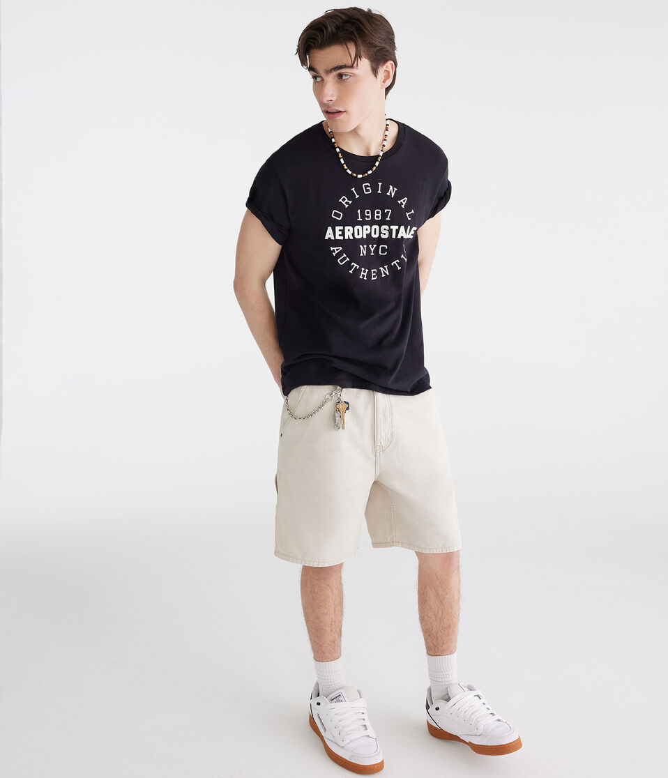 Aéropostale Aeropostale 1987 Circle Appliqué Graphic Tee Black Fox