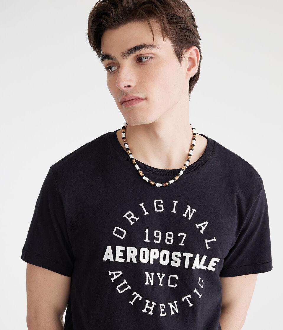 Aéropostale Aeropostale 1987 Circle Appliqué Graphic Tee Black Fox