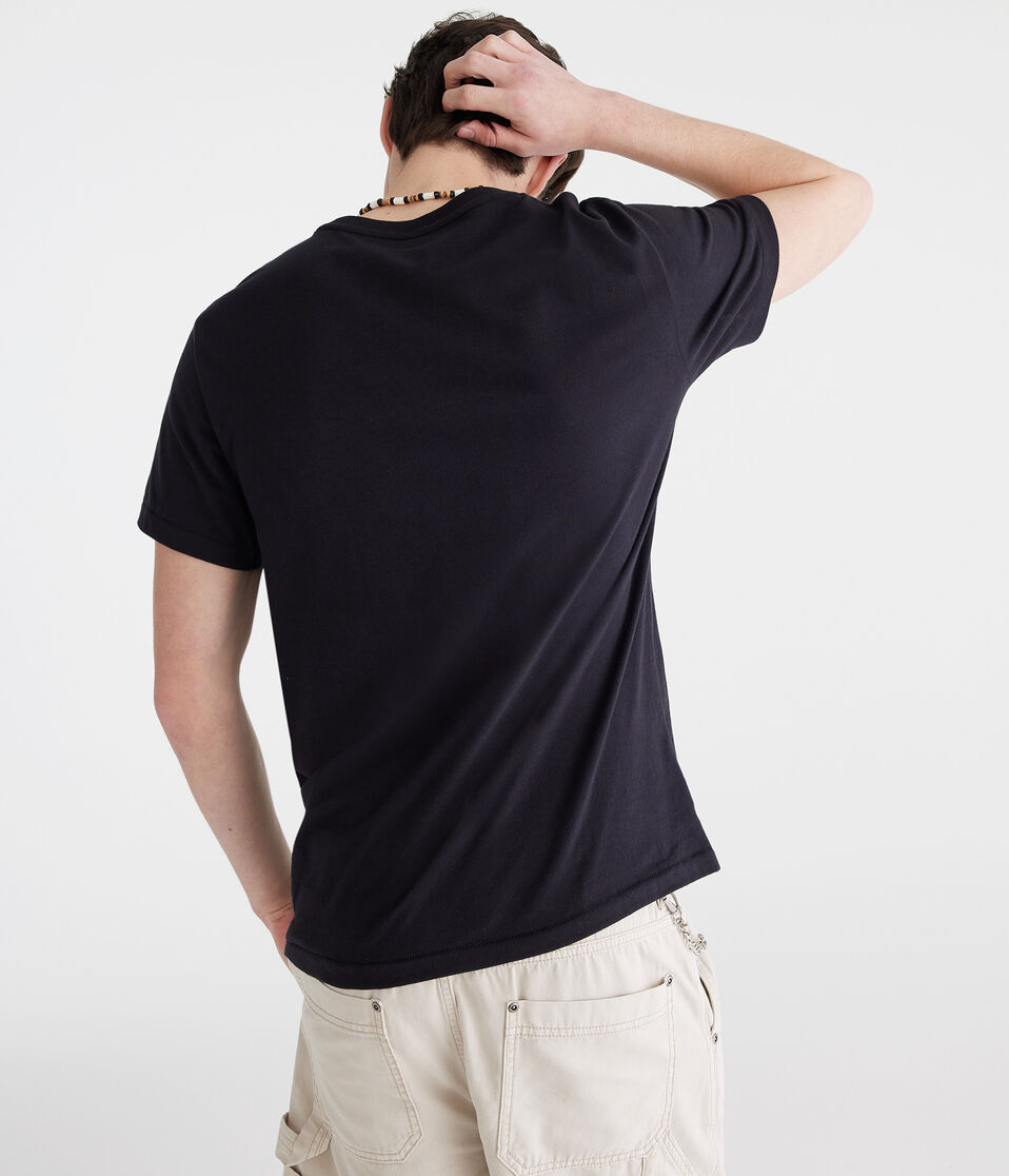 Aéropostale Aeropostale 1987 Circle Appliqué Graphic Tee Black Fox
