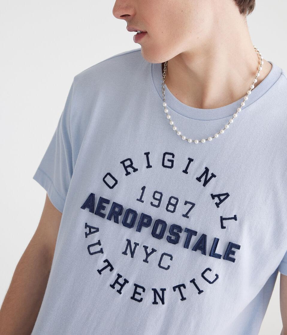 Aéropostale Aeropostale 1987 Circle Appliqué Graphic Tee Spirit Blue