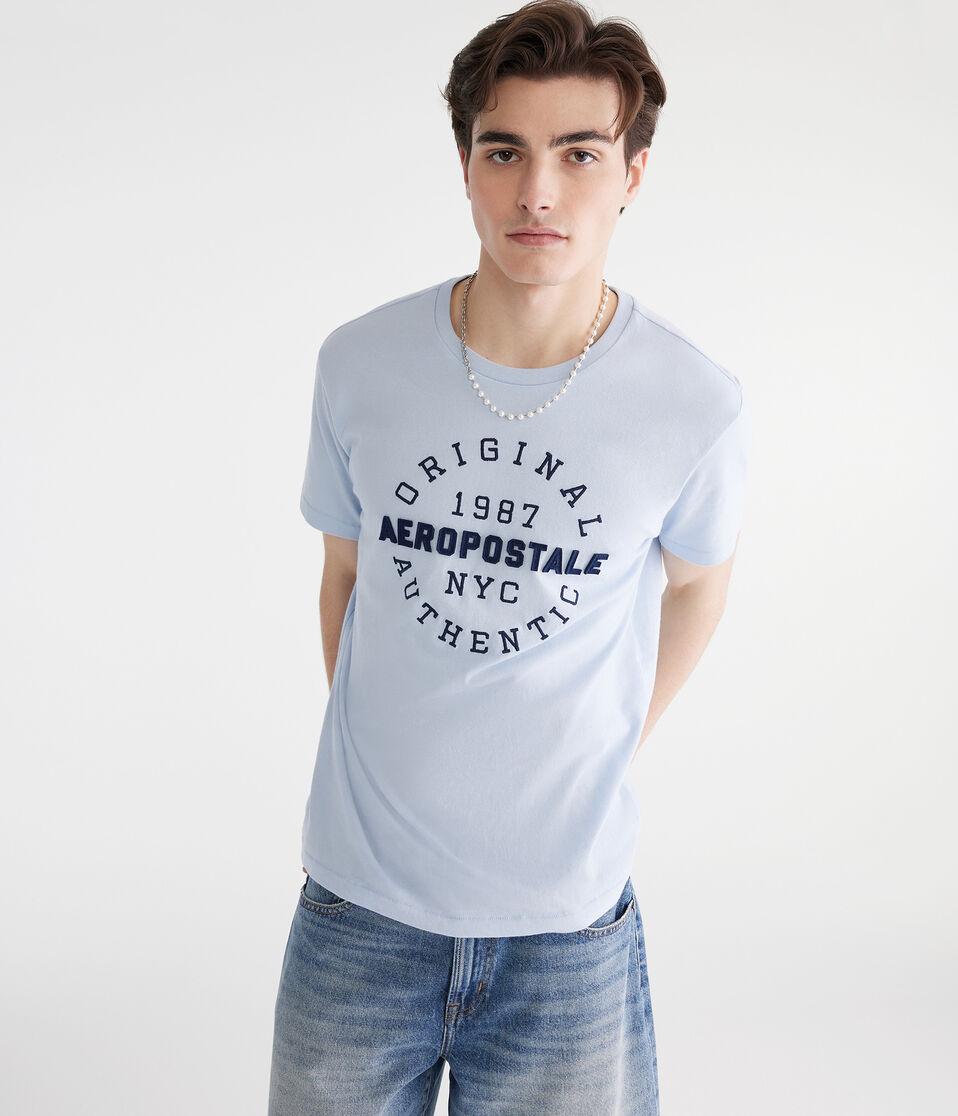 aéropostale Aeropostale 1987 Circle Appliqué Graphic Tee spirit blue