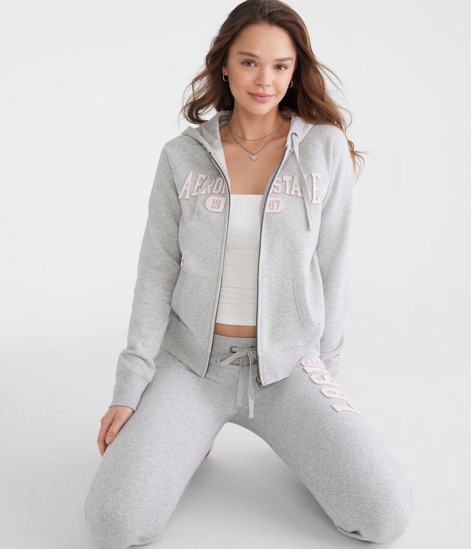 Aéropostale Aeropostale 1987 Full-Zip Hoodie Light Heather Grey