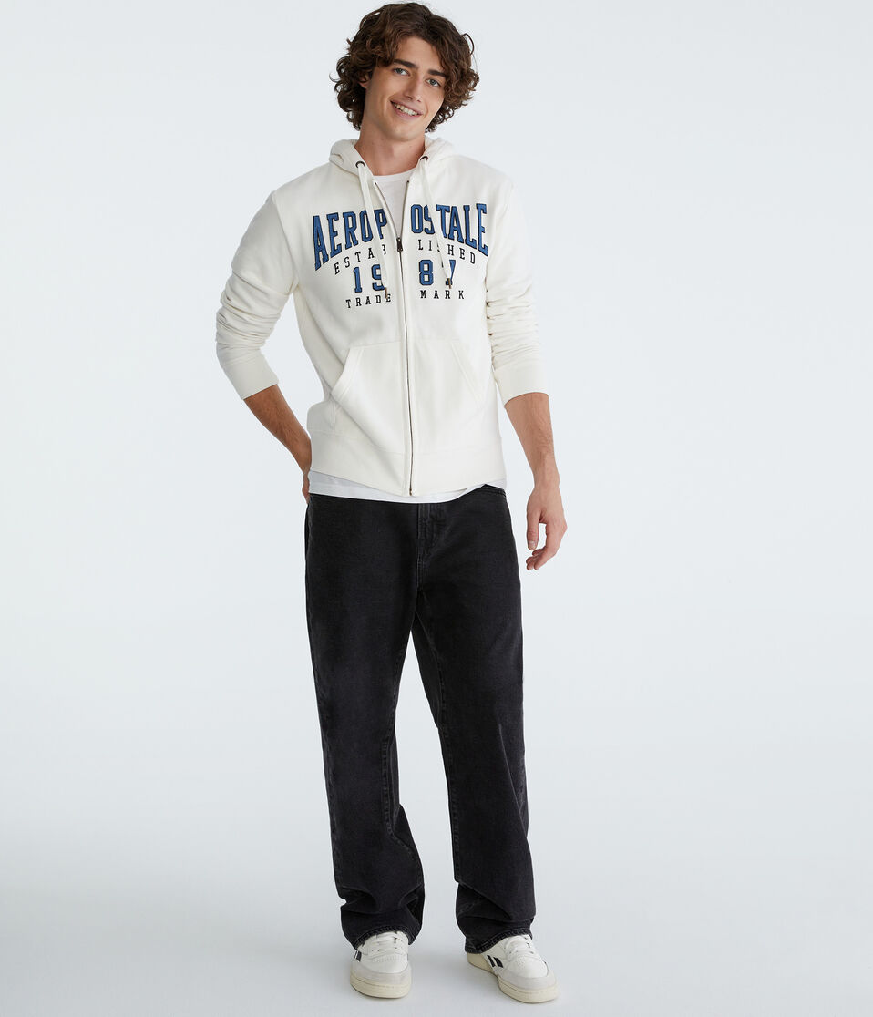 Aéropostale Aeropostale 1987 Heritage Full-Zip Hoodie Egret White