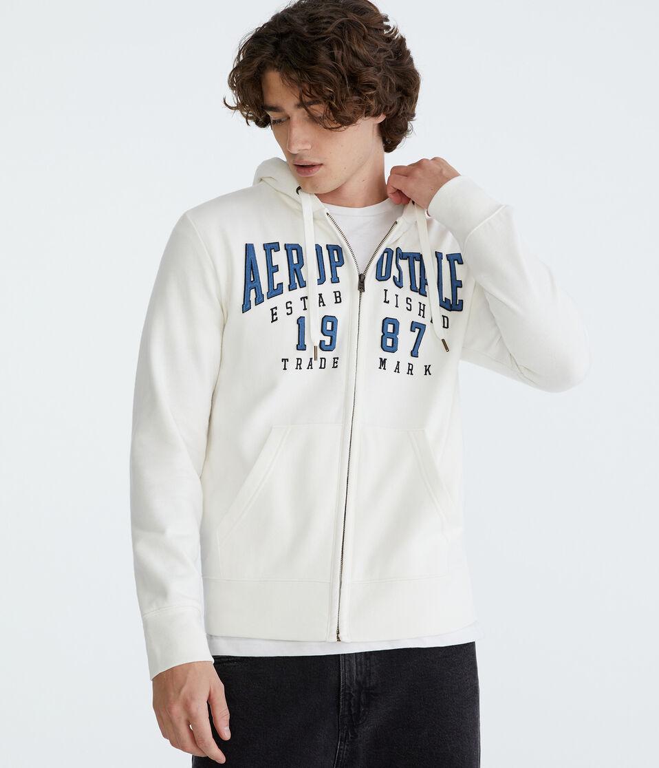 Aéropostale Aeropostale 1987 Heritage Full-Zip Hoodie Egret White